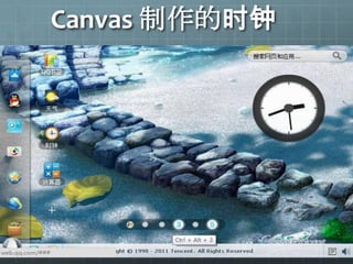 Canvas 制作的时钟
 