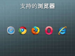 支持的浏览器
 