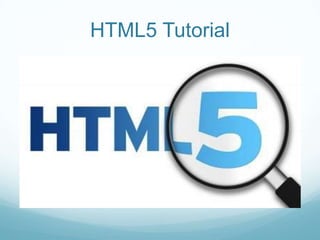 HTML5 Tutorial
 
