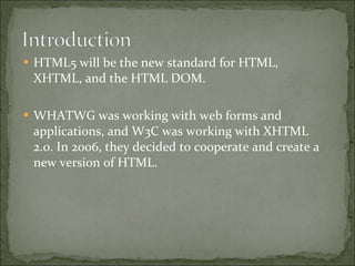 HTML5 with examples | PPT