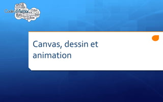 Canvas, dessin et
animation
 