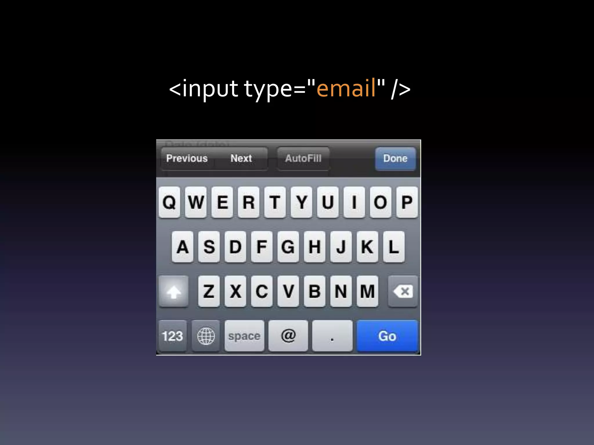 <input type="email" />
 