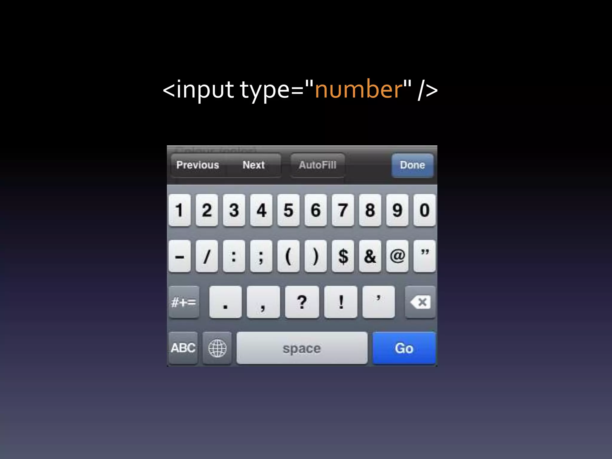 <input type="number" />
 
