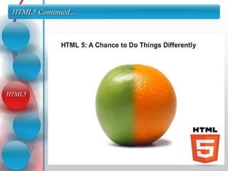 HTML5 Continued….




HTML5
 