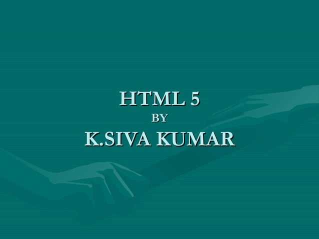 Html 5 | PPT