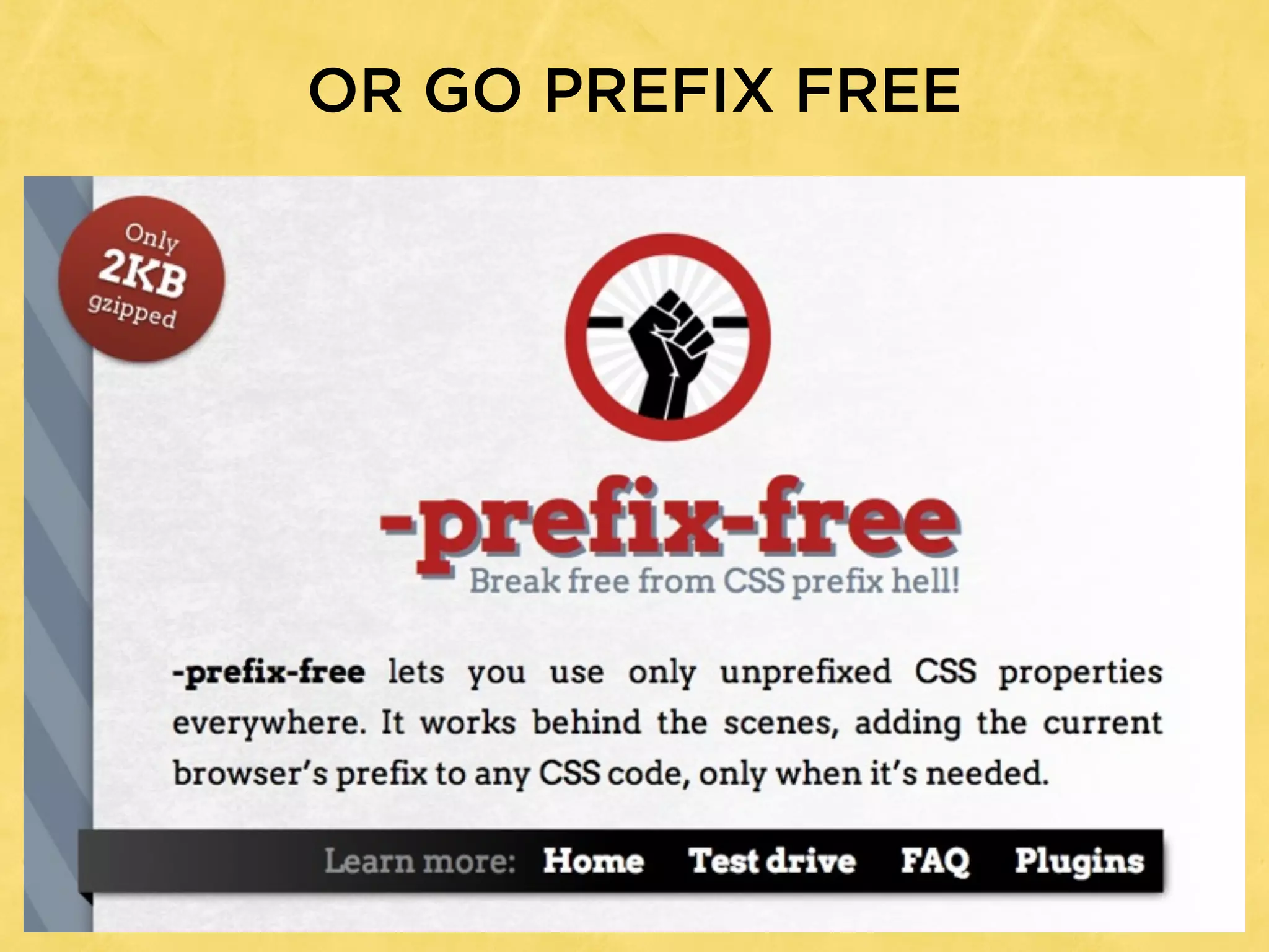 OR GO PREFIX FREE
 