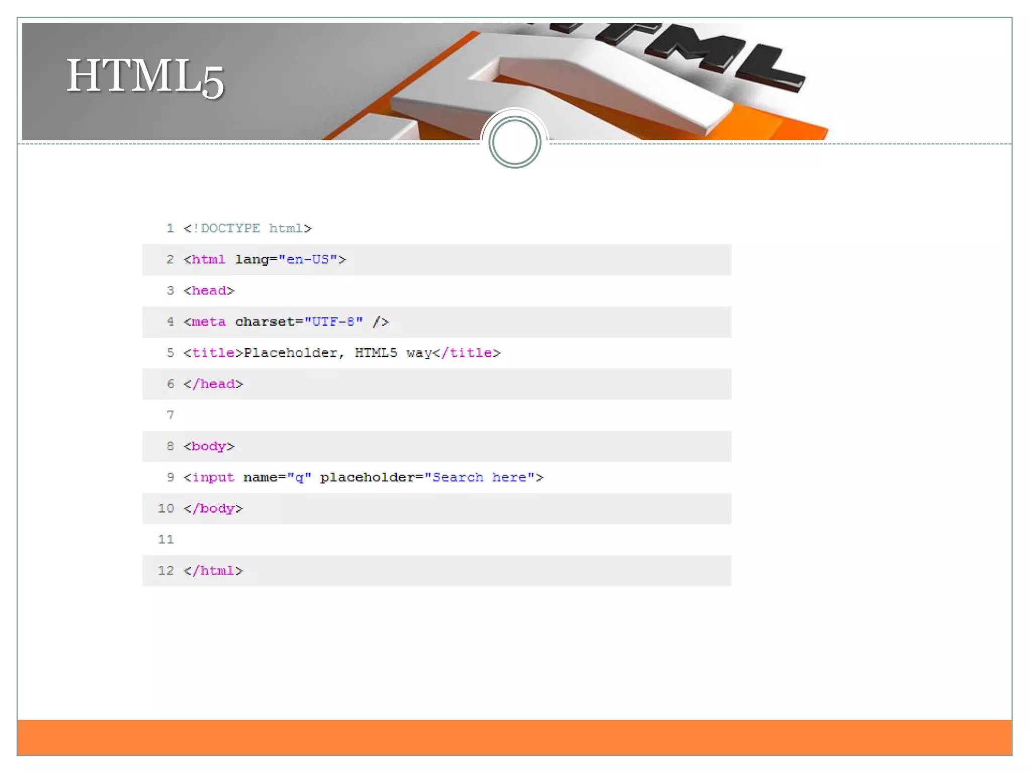 HTML5
 