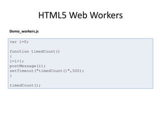 New Elements & Features in HTML5 | PPTX