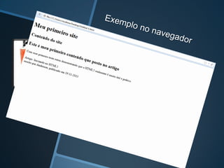 Html5 Primeiros Passos! 