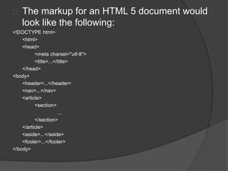 Html 5 | PPT | Free Download