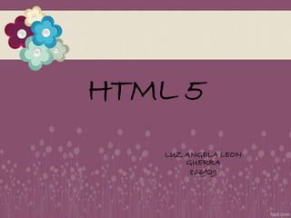 HTML 5
LUZ ANGELA LEON
GUERRA
866929
 