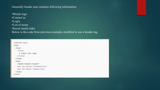 HTML5 New Tags | PPTX