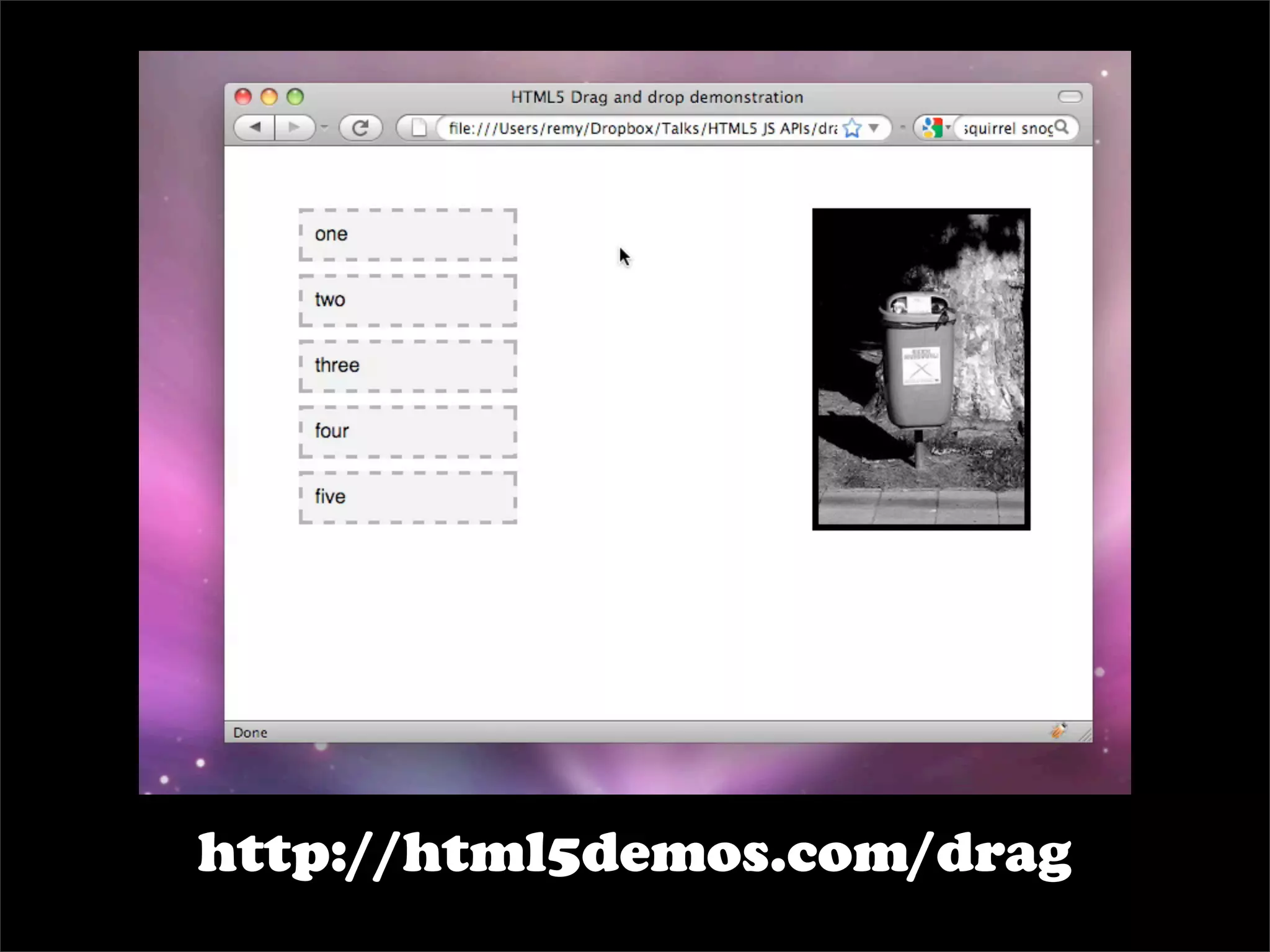 http://html5demos.com/drag
 