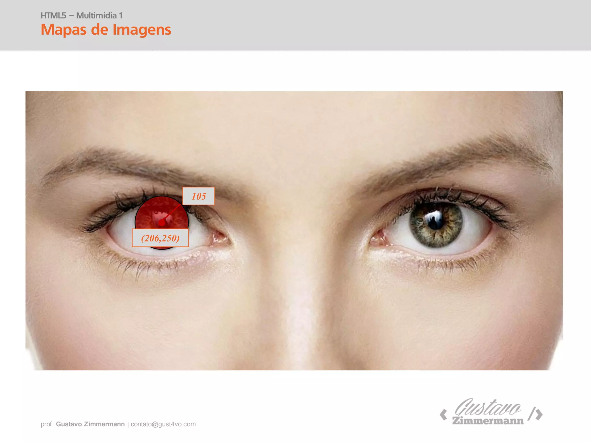 prof. Gustavo Zimmermann | contato@swag.ag
HTML5 – Multimídia 1
Mapas de Imagens
(206,250)
105
 