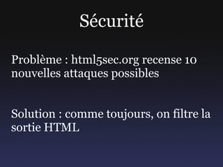 Hiérarchie Pas de réelle solution Ne pas utiliser de balises de section 