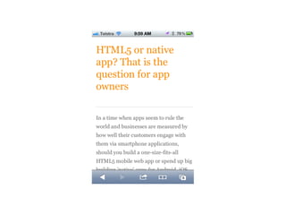 A brief introduction on HTML5 and responsive layouts