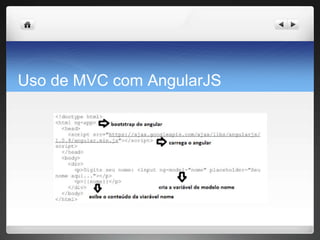 Uso de MVC com AngularJS
 