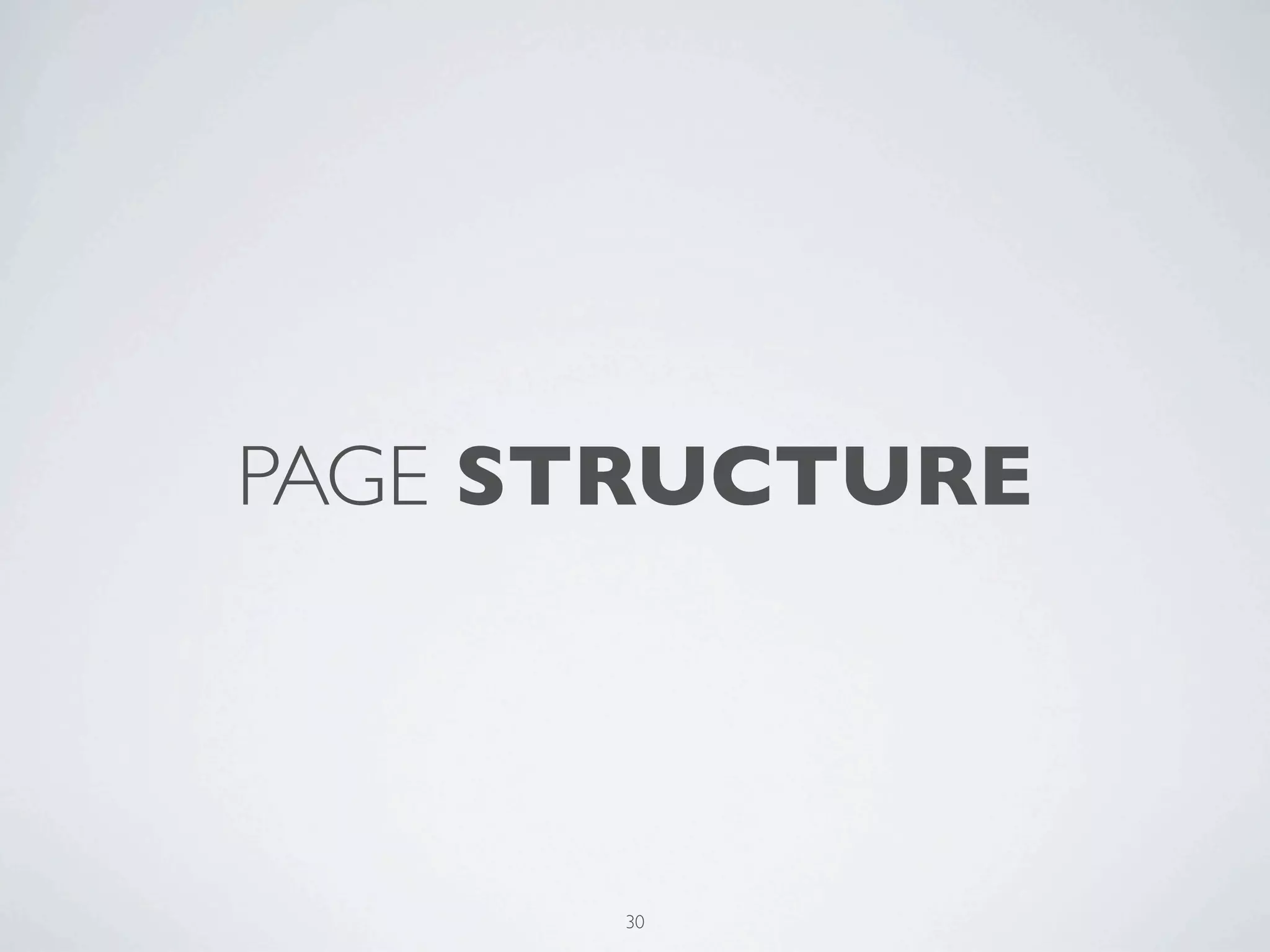 PAGE STRUCTURE



      30
 