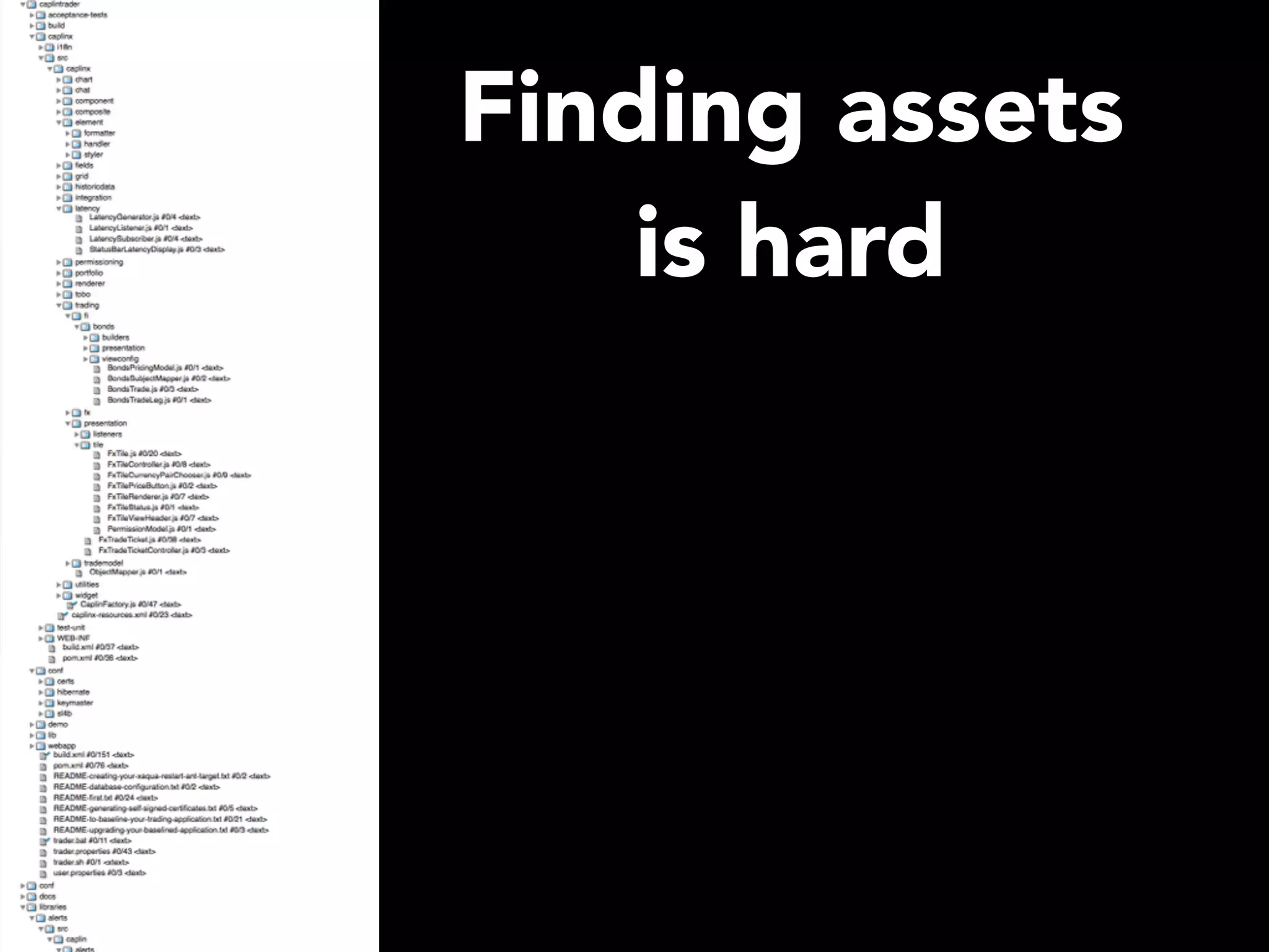 Finding assets is hard 