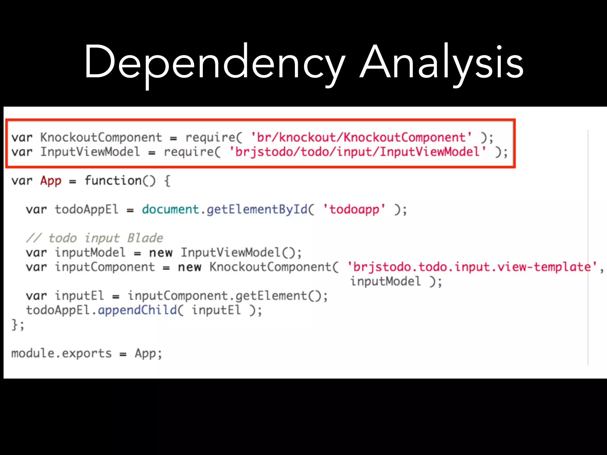 Dependency Analysis 