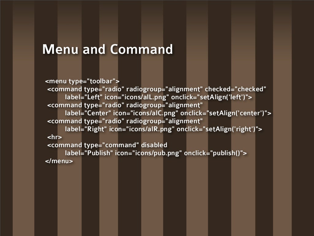 Menu and Command