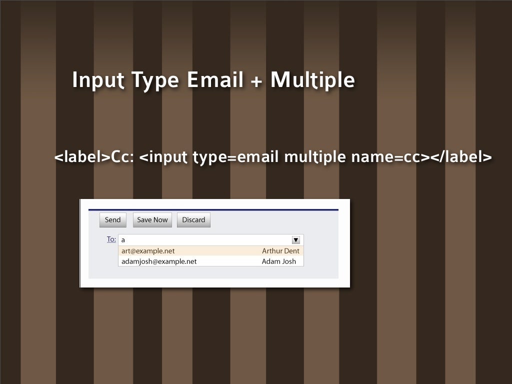 Input Type Email + Multiple