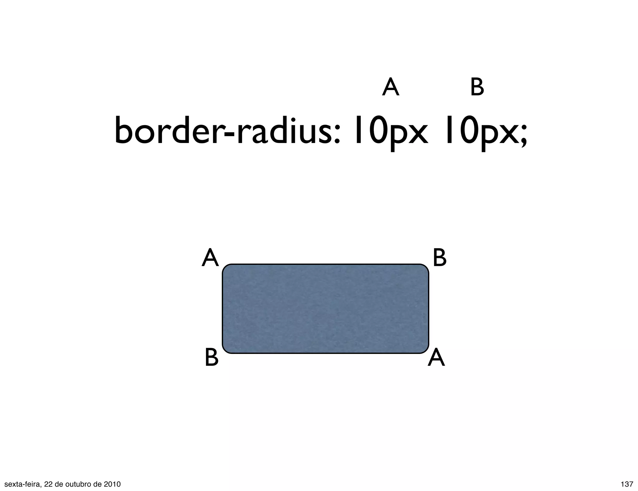 border-radius: 10px 10px; A B A B AB 137sexta-feira, 22 de outubro de 2010 