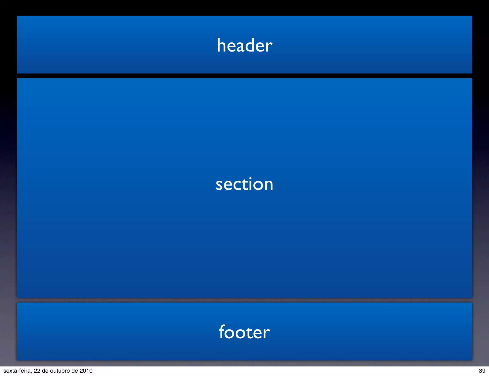 header footer section 39sexta-feira, 22 de outubro de 2010 