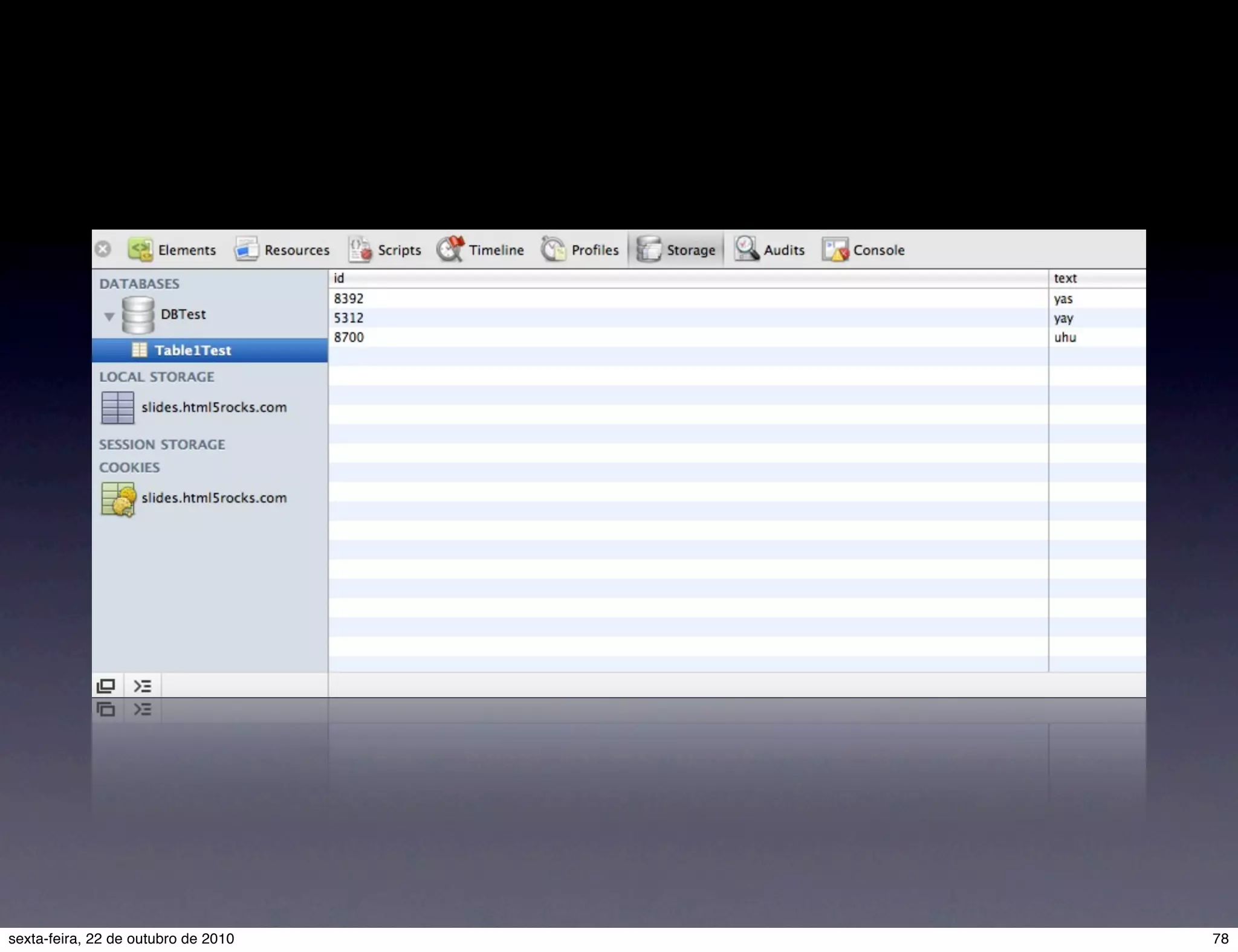 78sexta-feira, 22 de outubro de 2010 