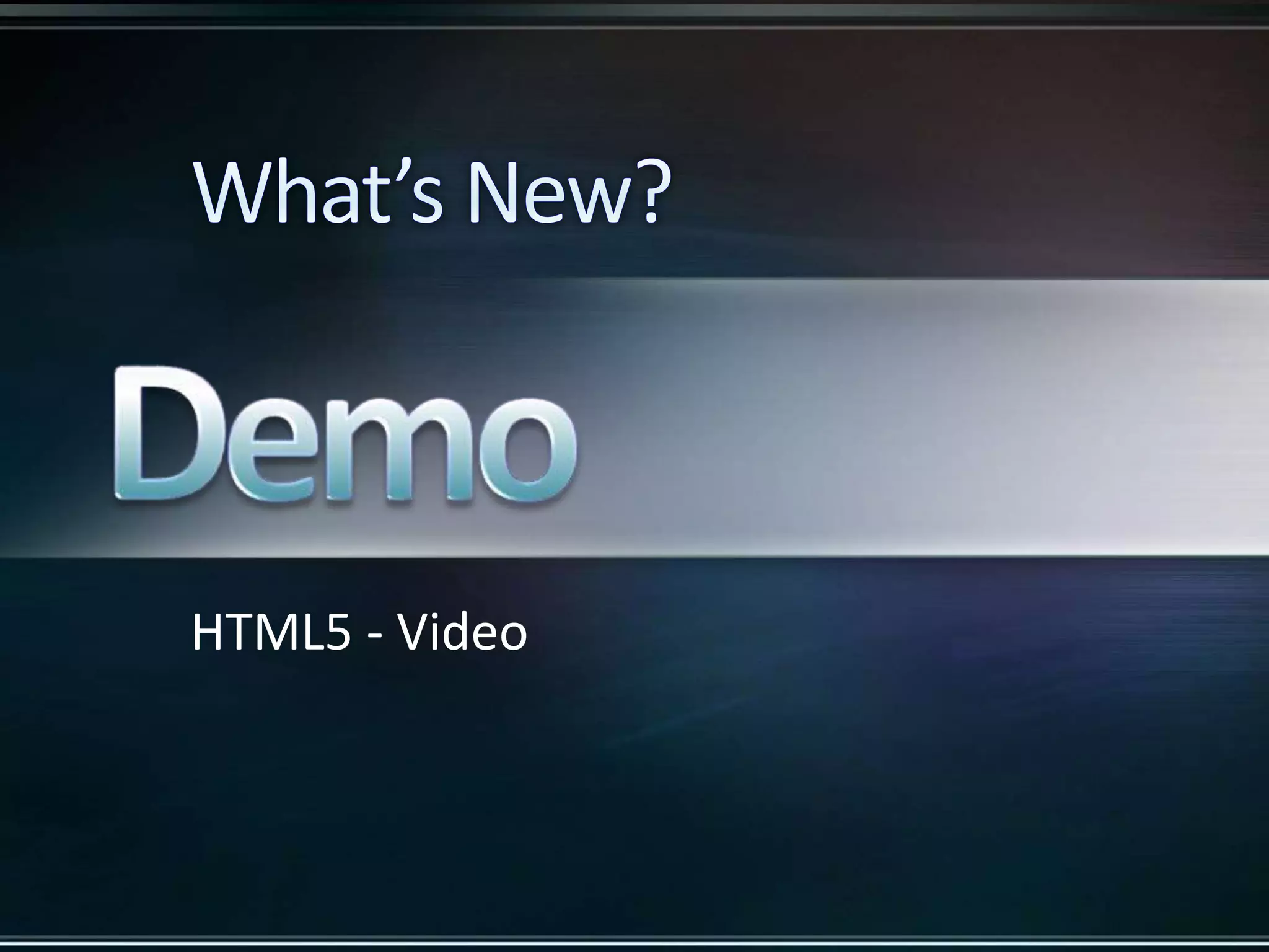 HTML5 - Video 