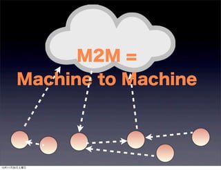 M2M =
Machine to Machine

13年11月30日土曜日

 
