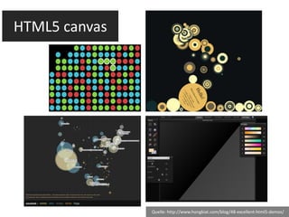 Quelle: http://www.hongkiat.com/blog/48-excellent-html5-demos/ HTML5 canvas 