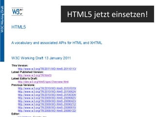 HTML5 jetzt einsetzen! 
