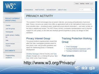 http://www.w3.org/Privacy/
 