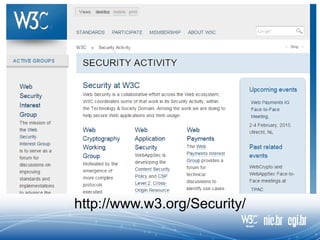 http://www.w3.org/Security/
 