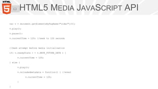 HTML5 Multimedia Streaming | PPTX