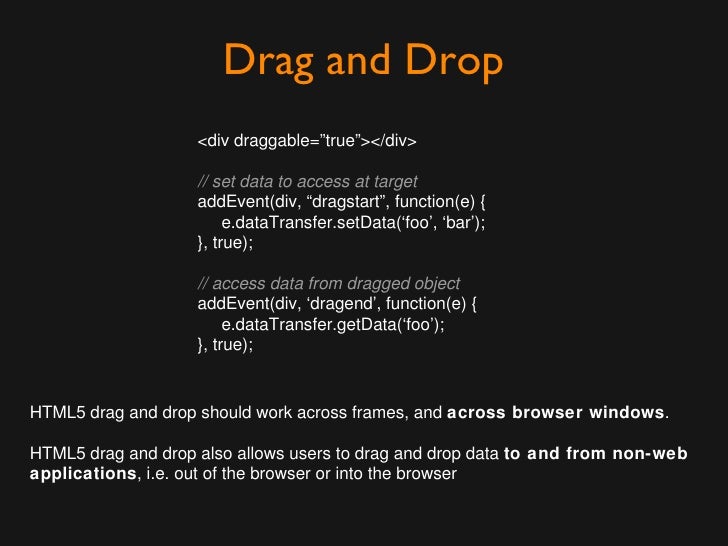 HTML5 Overview