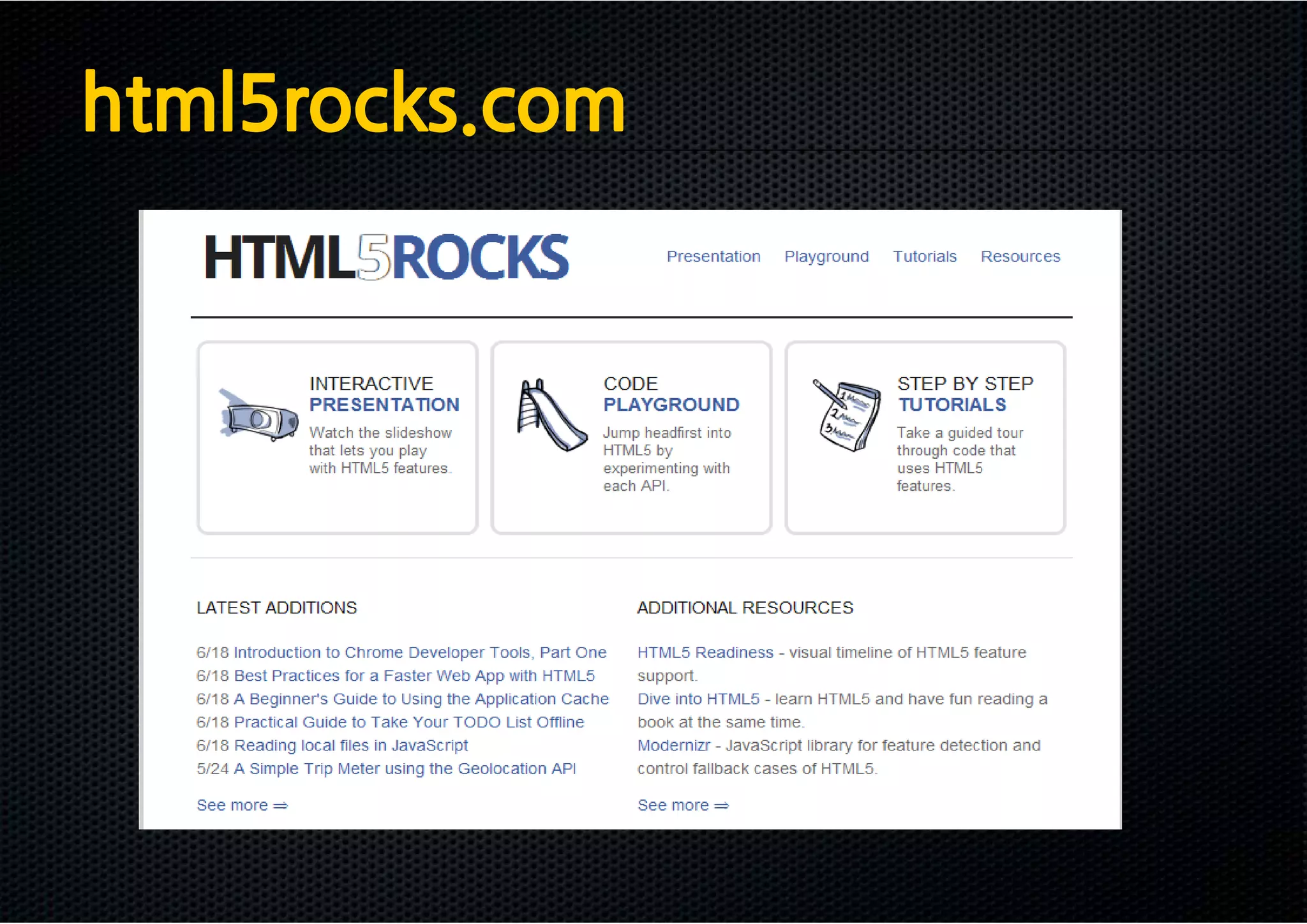 html5rocks.com
 