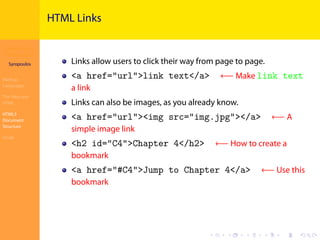 Introduction to
HTML5: Part I
Syropoulos
Markup
Languages
The Web and
HTML
HTML5
Document
Structure
Finale
.
.
.
.
.
.
.
....