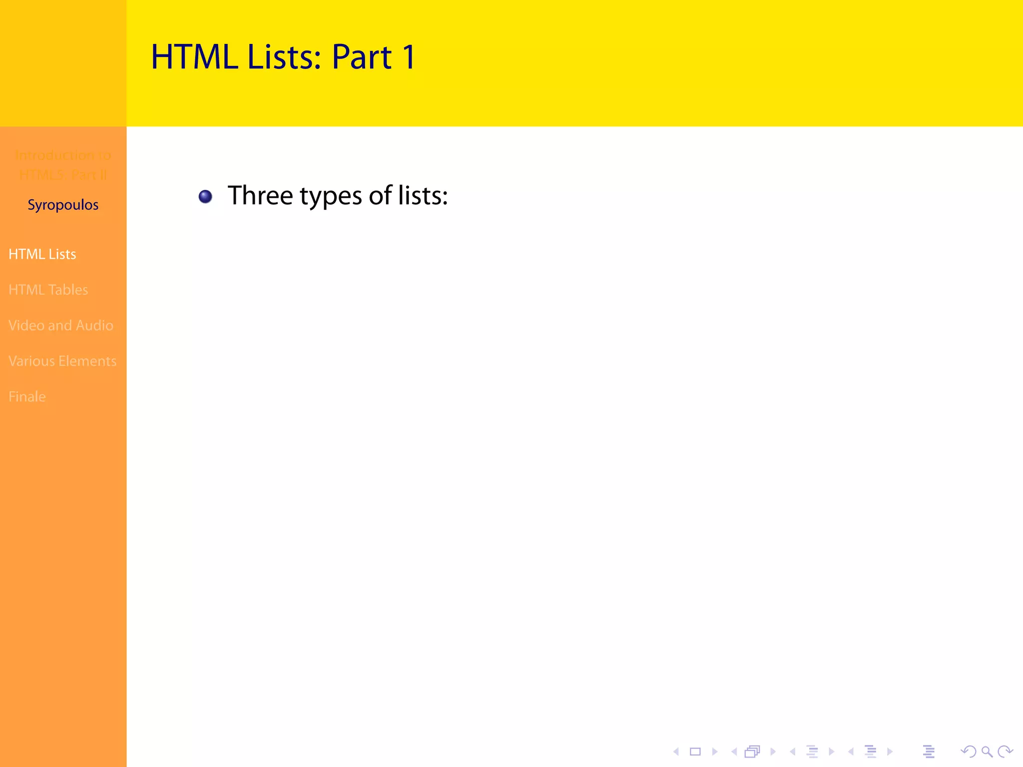 Introduction to HTML5: Part II | PPT