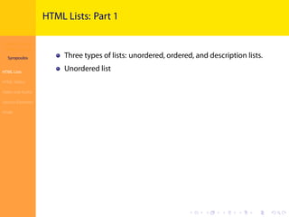 Introduction to HTML5: Part II | PDF