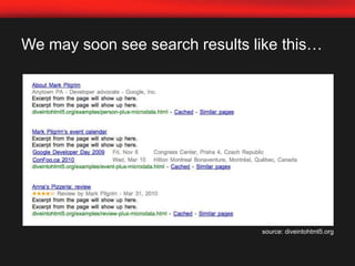 We may soon see search results like this…source: diveintohtml5.org
