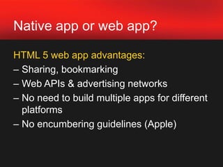 Augmented realityWhat’s new in HTML 5?5. Offline storage & applications