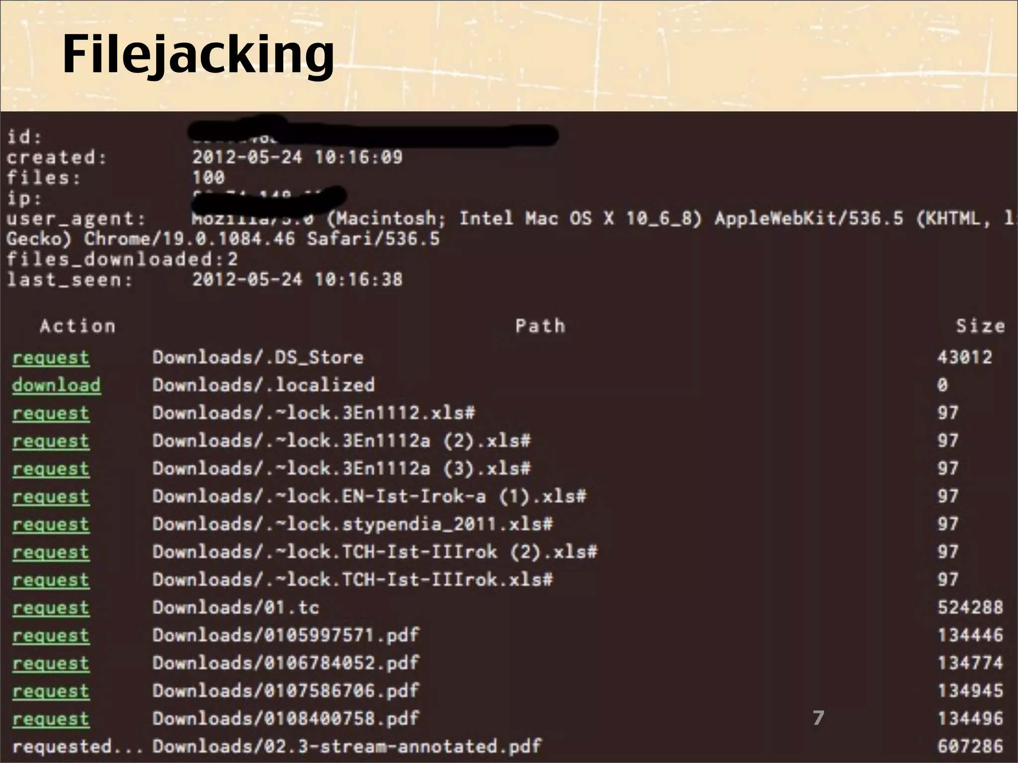 Filejacking




              7
 