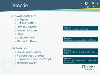 Curso HTML5 - Temario | PDF