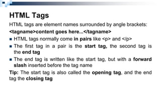 Tage Name Html HTML5 Topic 1 | PPTX