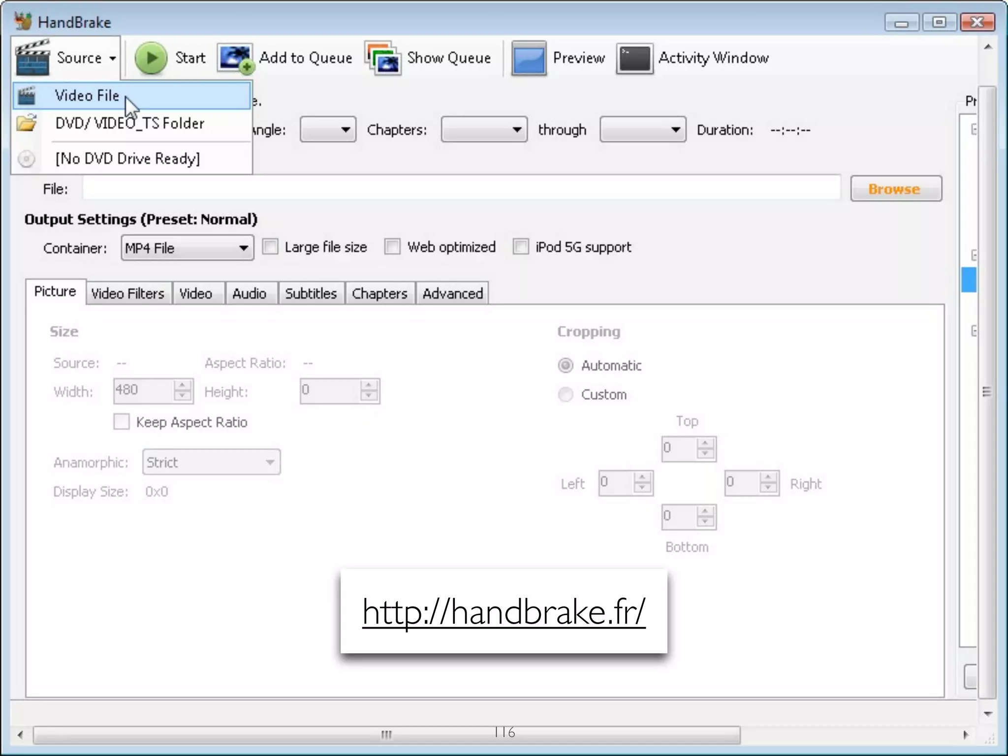 http://handbrake.fr/


         116
 