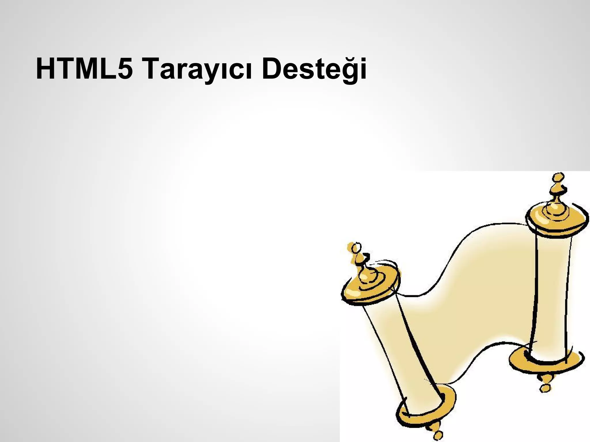 HTML5 Tarayıcı Desteği
 