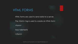 HTML5 - Web Development Fundaments Part 1 - DeepDive Learning Academy | PDF