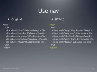 HTML5 Accessibility | PPTX